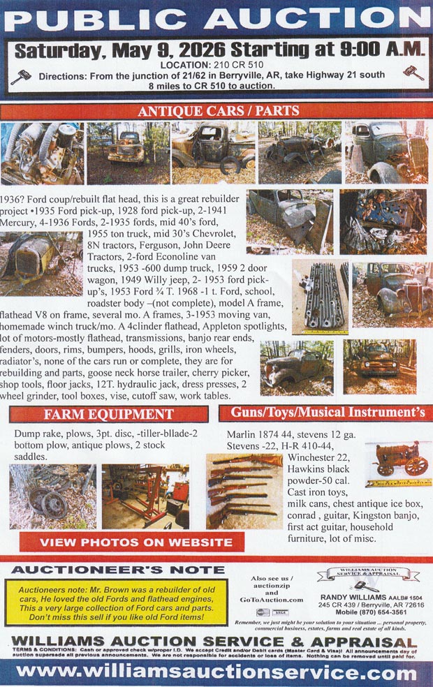 May 9 2026 Public Auction