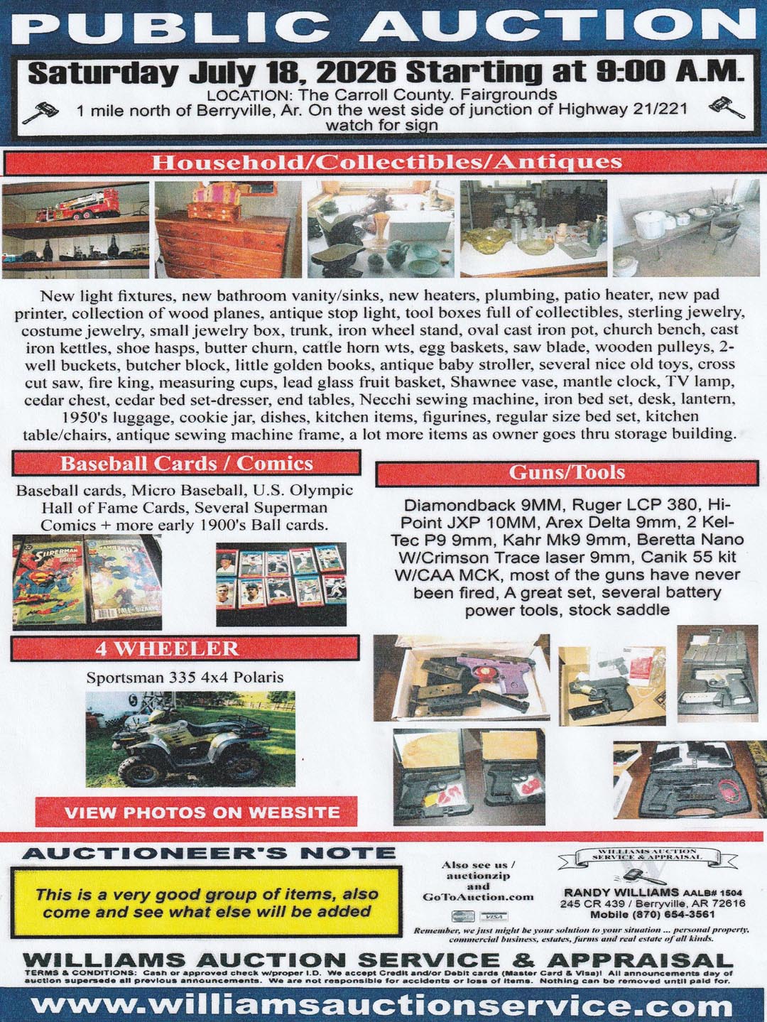 July 18 2026 Public Auction