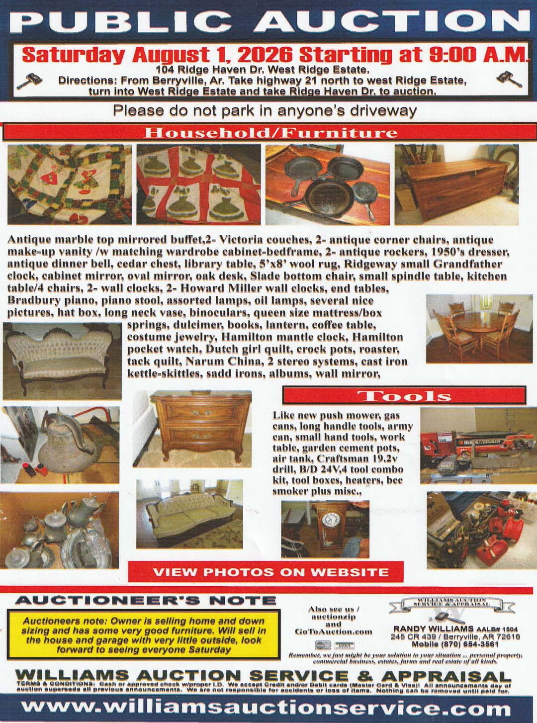 August 1, 2026 Auction